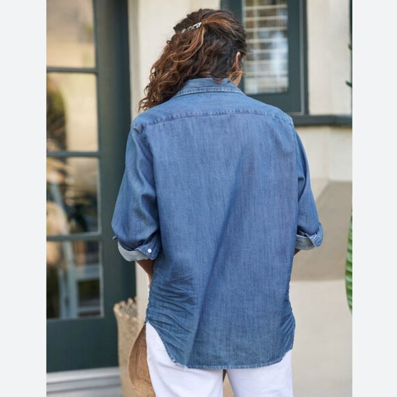 Frank&Eileen Eileen Button-Up Shirt Famous Denim Size: L Stonewashed Indigo - Picture 12 of 16